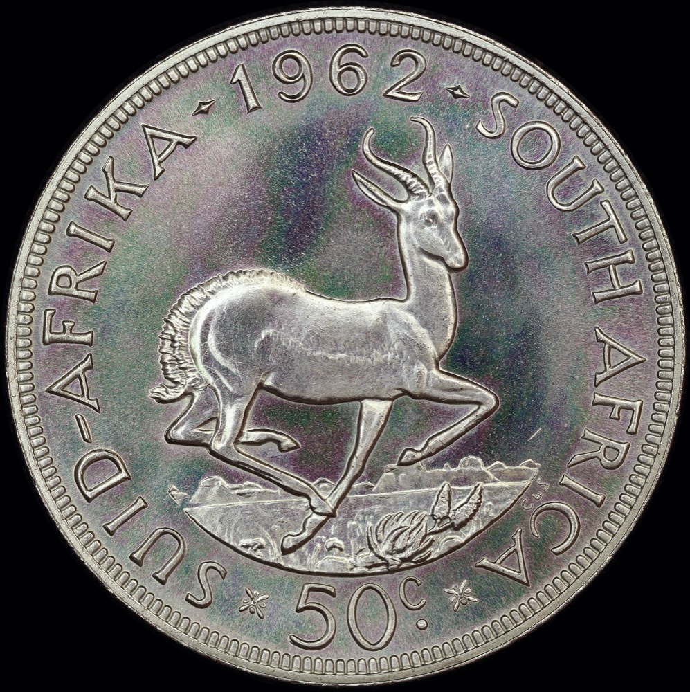 South Africa 1962 Silver Prooflike 50 Cents KM#62 PCGS PL67 product image