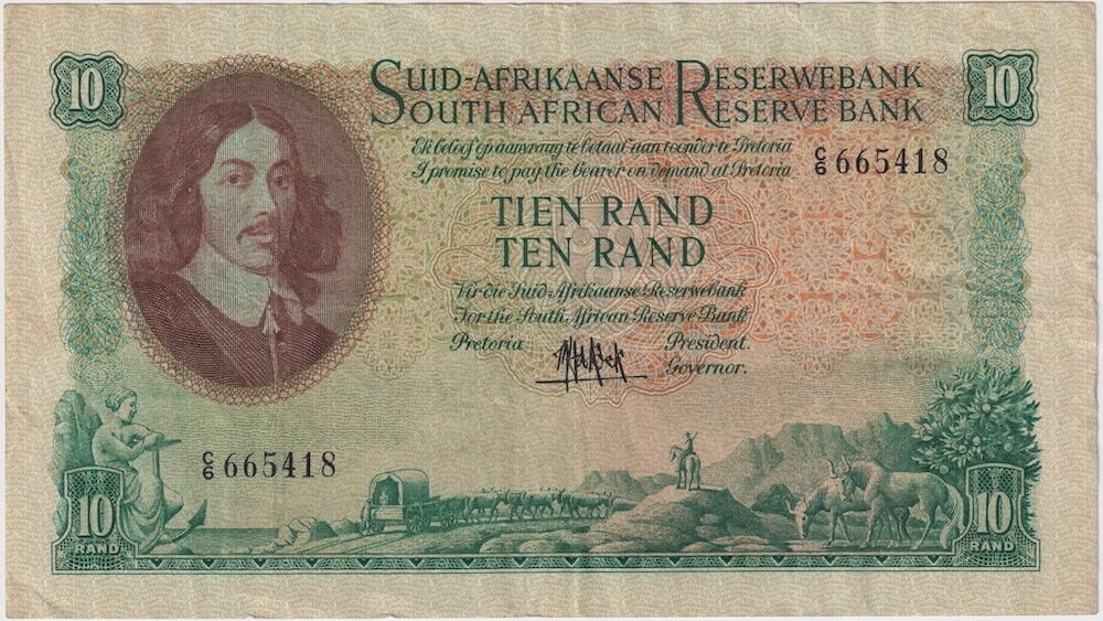 South Africa 1961 10 Rand P# 107a Extremely Fine product image