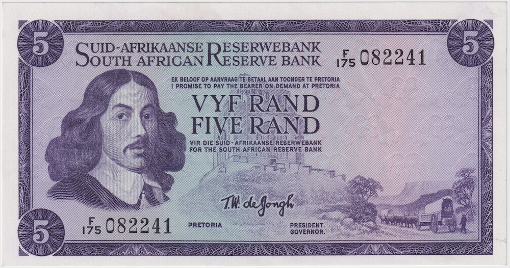 South Africa 1967 5 Rand P# 112b Uncirculated product image