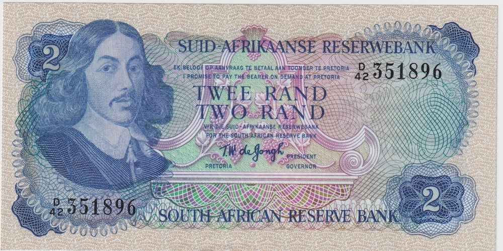 South Africa 1974 2 Rand P# 117a Uncirculated product image