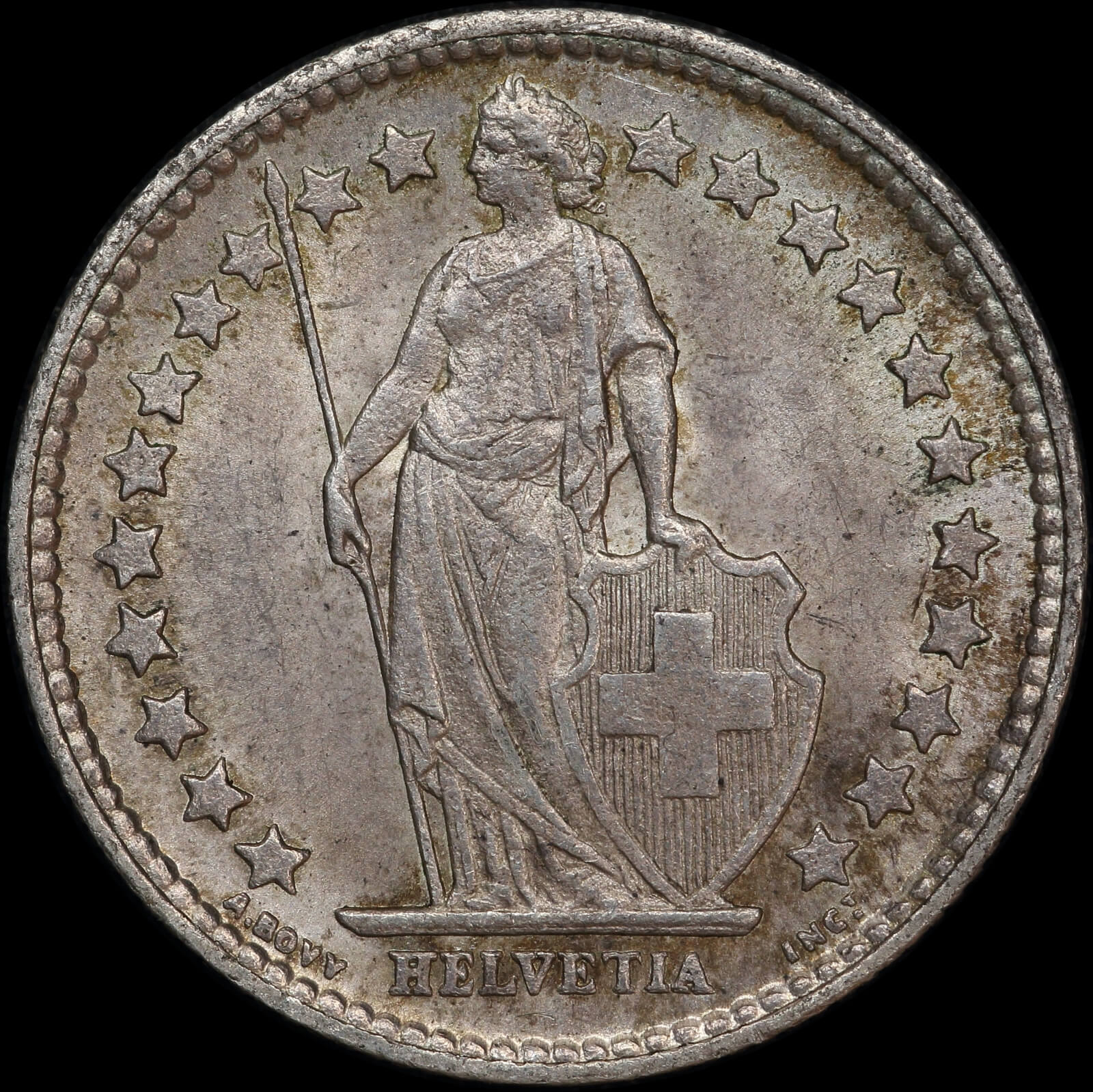 Switzerland 1899 Silver 1/2 Franc KM# 23 Uncirculated product image