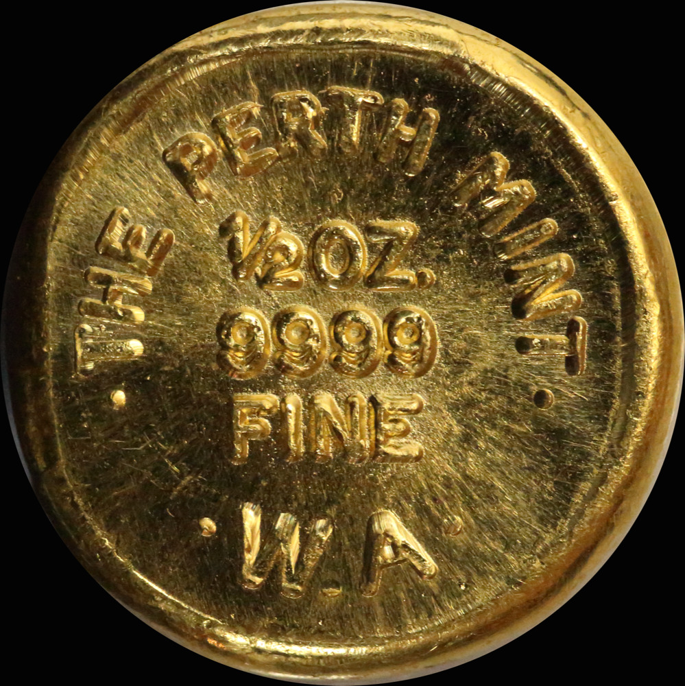 Perth Mint Gold Half Ounce Cast Ingot 99.99% 15.55g product image