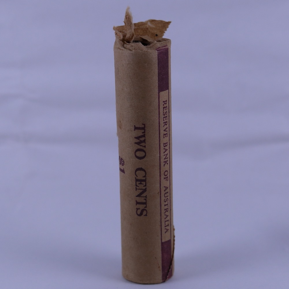 1974 Two Cent RBA Mint Roll Heads Tails Opened One End product image