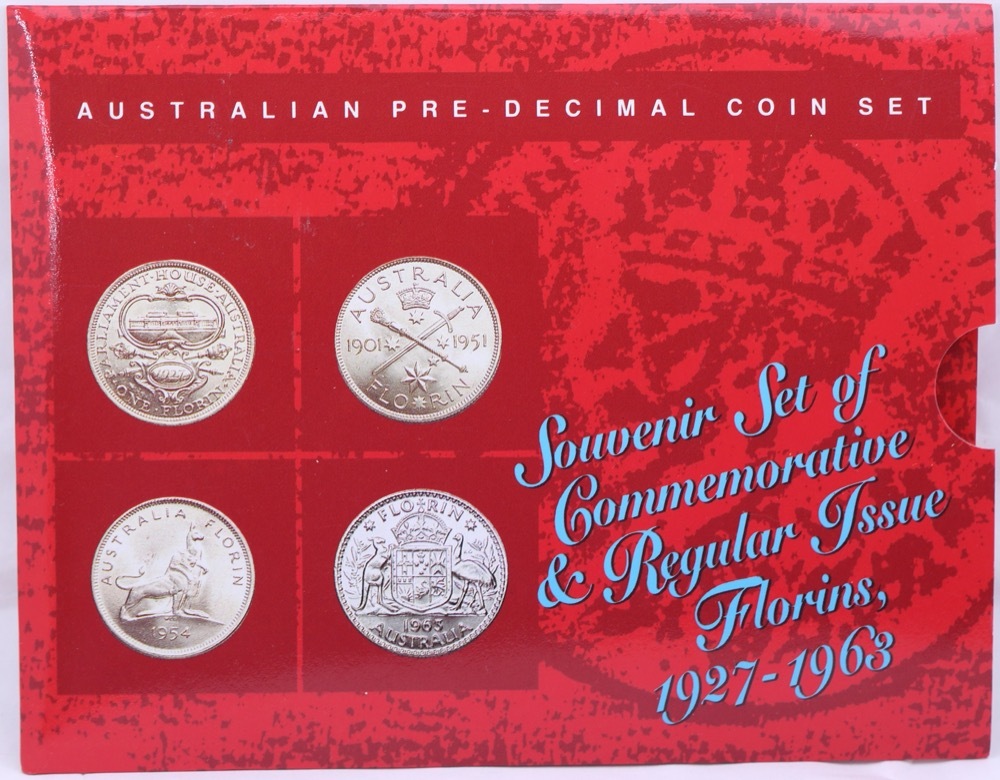 Unofficial Australian Set of Florins 1927 ~ 1963 Sherwoods in coloured sleeve product image
