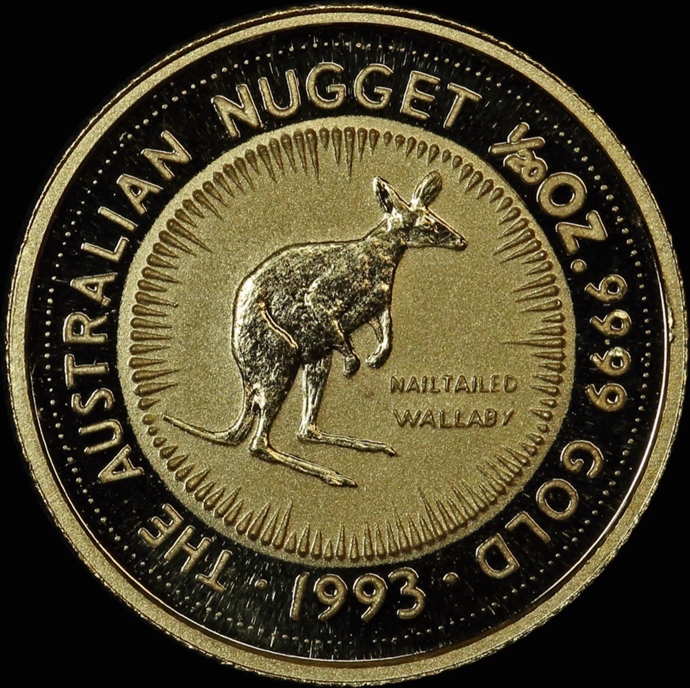 1993 1/20 Ounce Gold Uncirculated Kangaroo Nugget product image