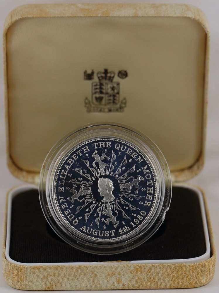1980 Silver 25 Pence Proof Elizabeth II Queen Mother product image