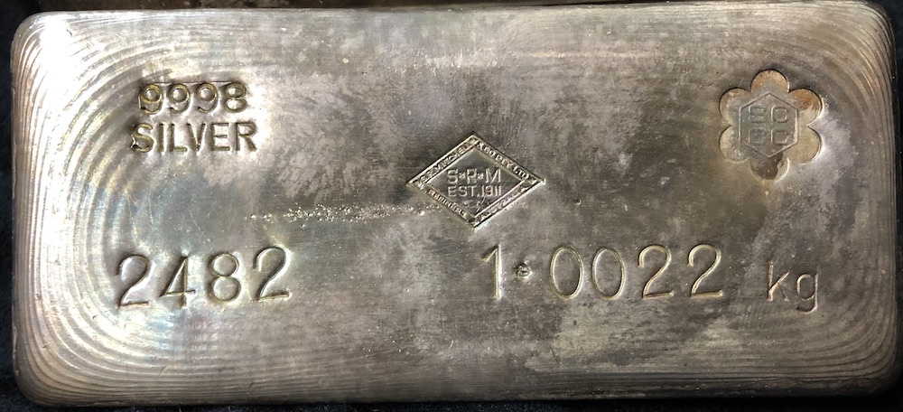 SR Mitchell Silver One Kilo Cast Ingot 99.98% product image