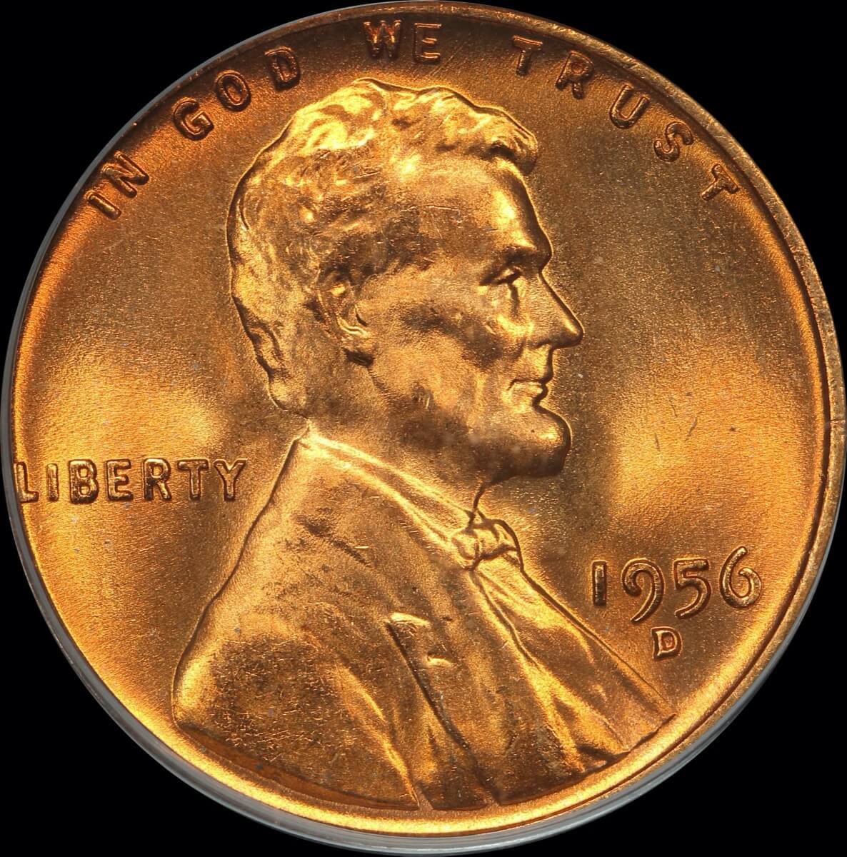 United States 1956-D Copper Cent KM# A 132 PCGS MS66RD product image