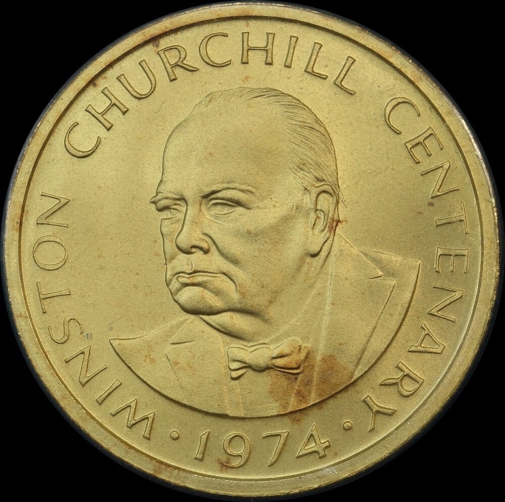 Turks and Caicos Islands 1974 Gold 50 Crown KM#3 Winston Churchill product image