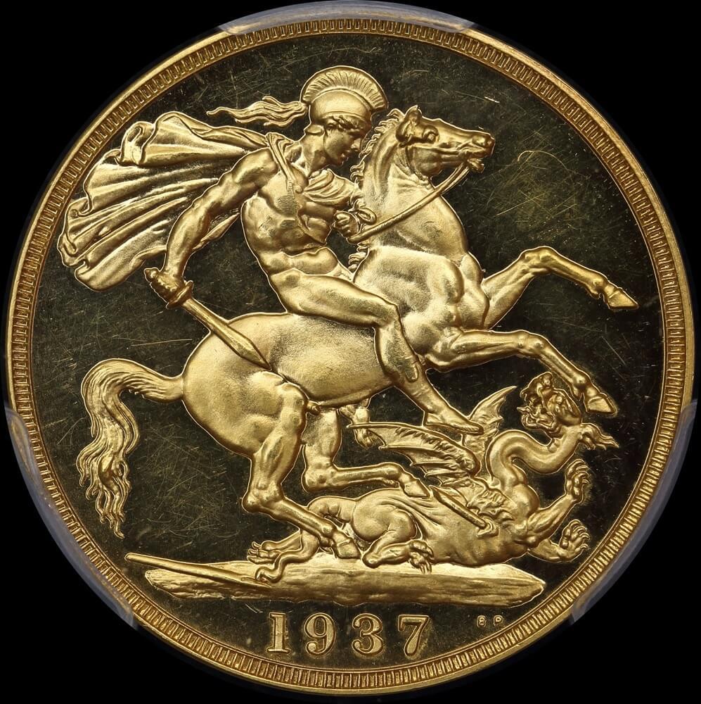 1937 Gold Proof 2 Pounds George VI S#4075 PCGS PR62CA product image