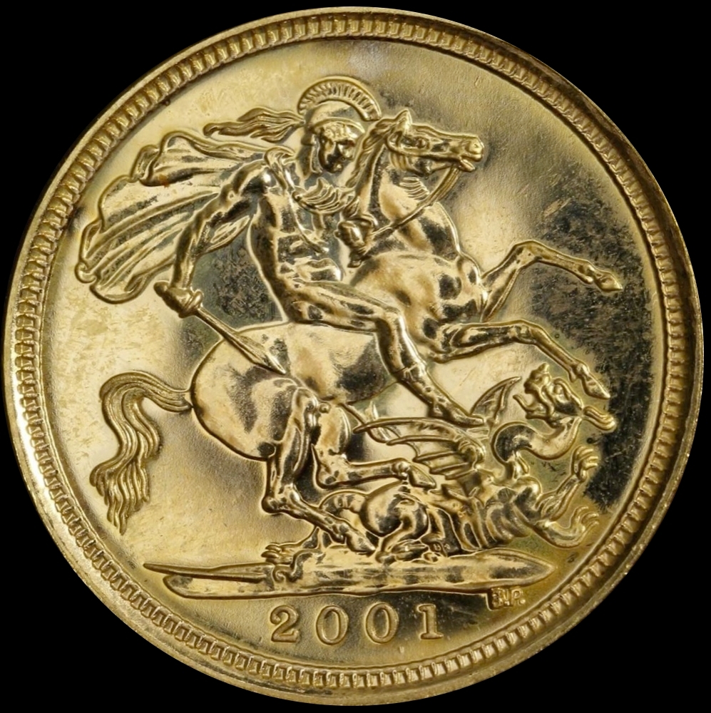 2001 Gold Half Sovereign Elizabeth II S#SB4 Choice Uncirculated product image