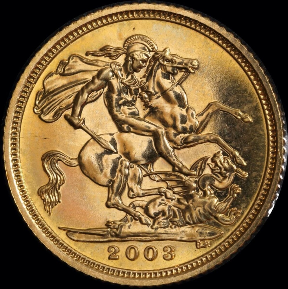 2003 Gold Half Sovereign Elizabeth II S#SB4 Choice Uncirculated product image