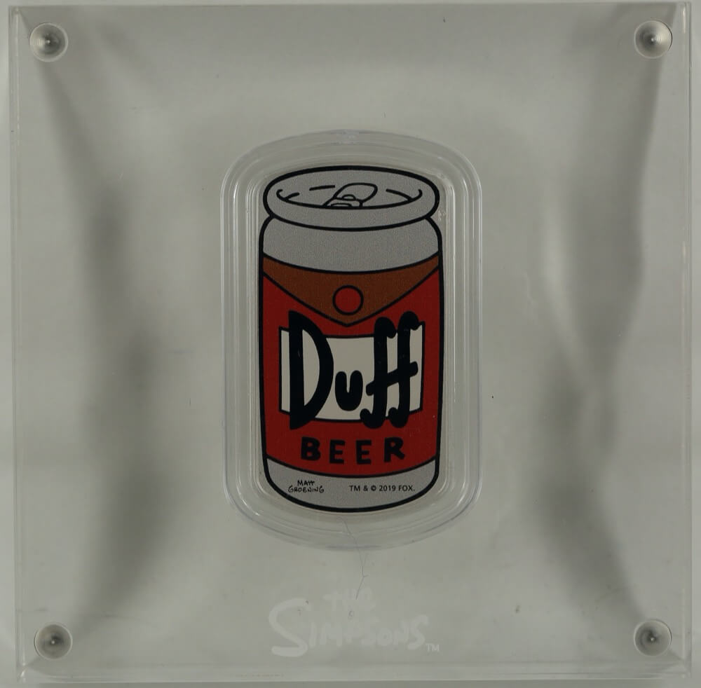2019 Silver One Ounce Proof Coin Simpsons - Duff Beer product image