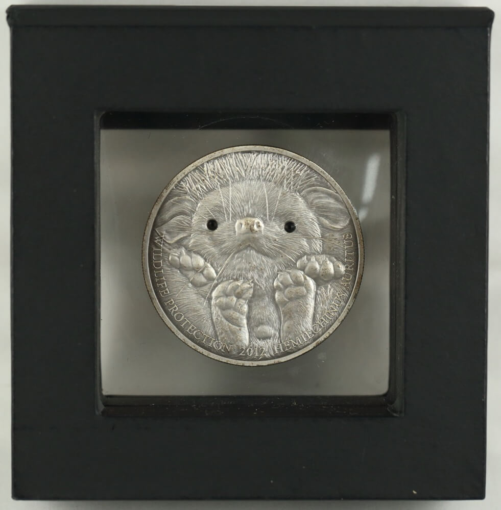 Mongolia 2012 Silver Antiqued Proof Coin 500 Togrog Hedgehog product image