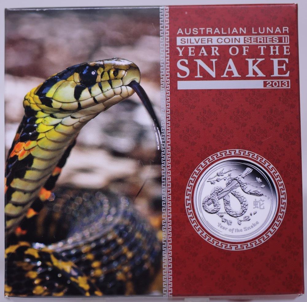 2013 Silver 5 Ounce Proof Australian Lunar Series II Year of the Snake product image