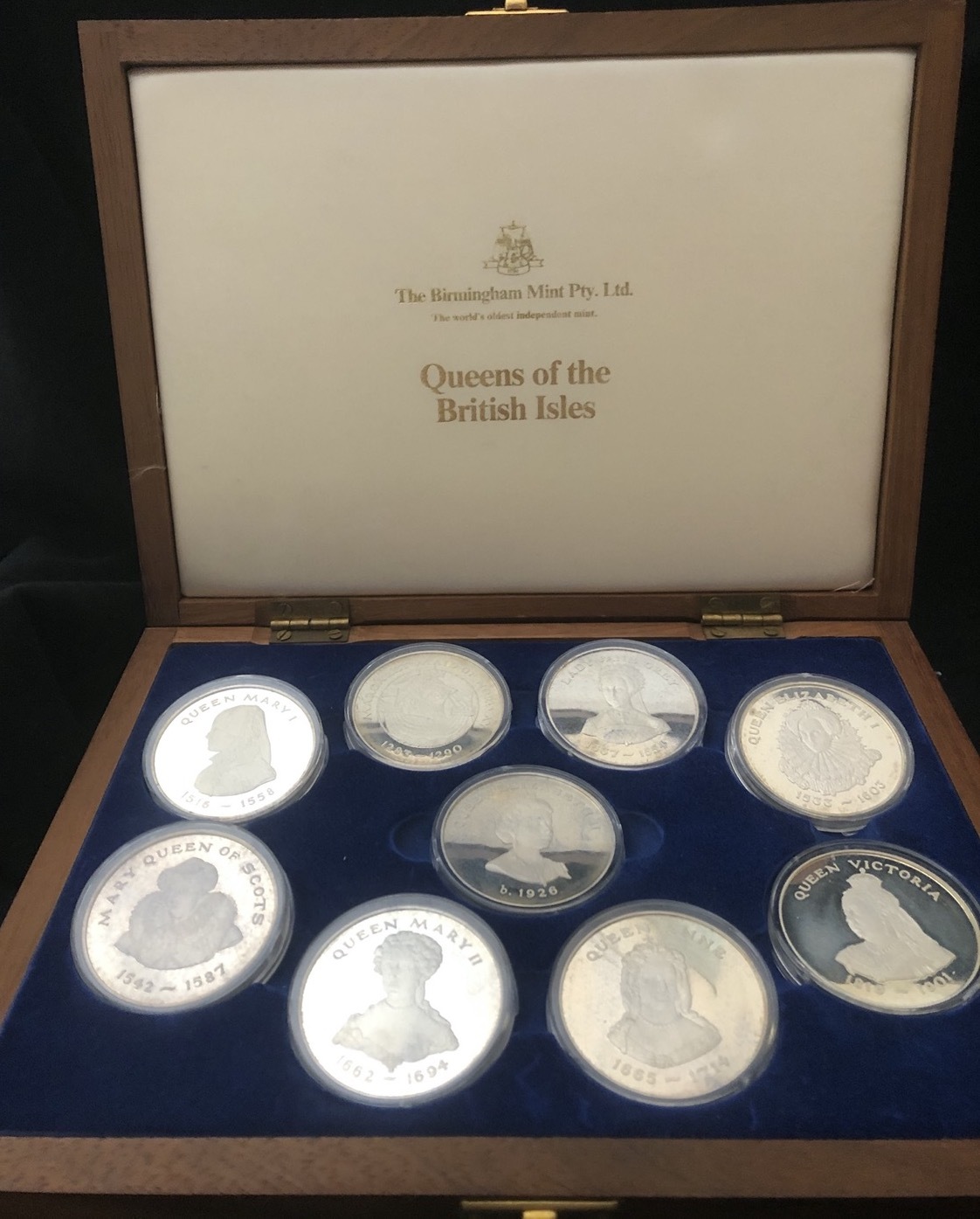 Queens of the British Isles Silver Medallion Set 11.96ozt ASW product image