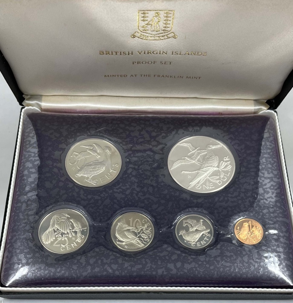 British Virgin Islands 1974 Silver Proof Coin Set KM# PS1 FDC product image