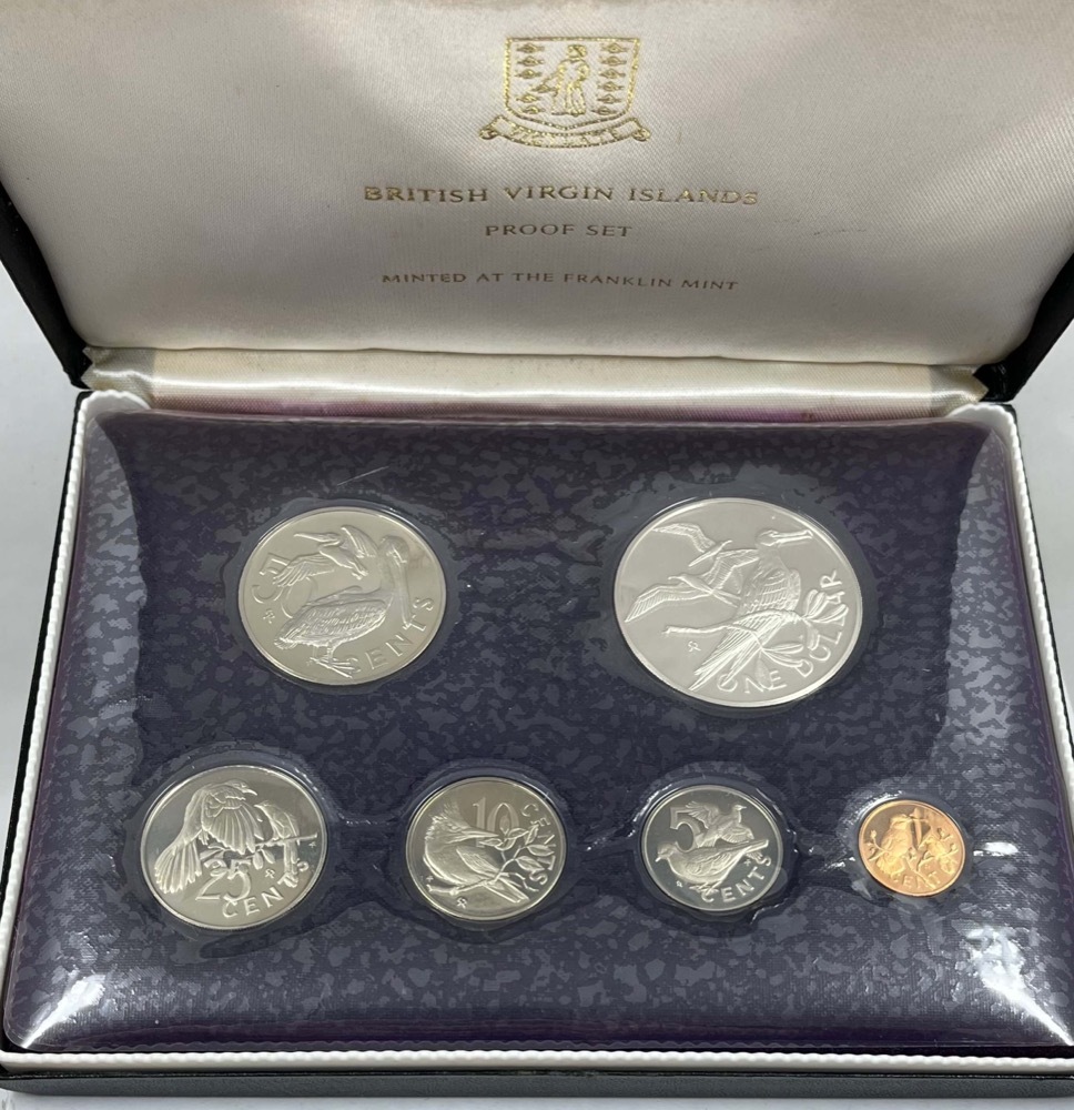 British Virgin Islands 1974 Silver Proof Coin Set KM# PS1 FDC product image