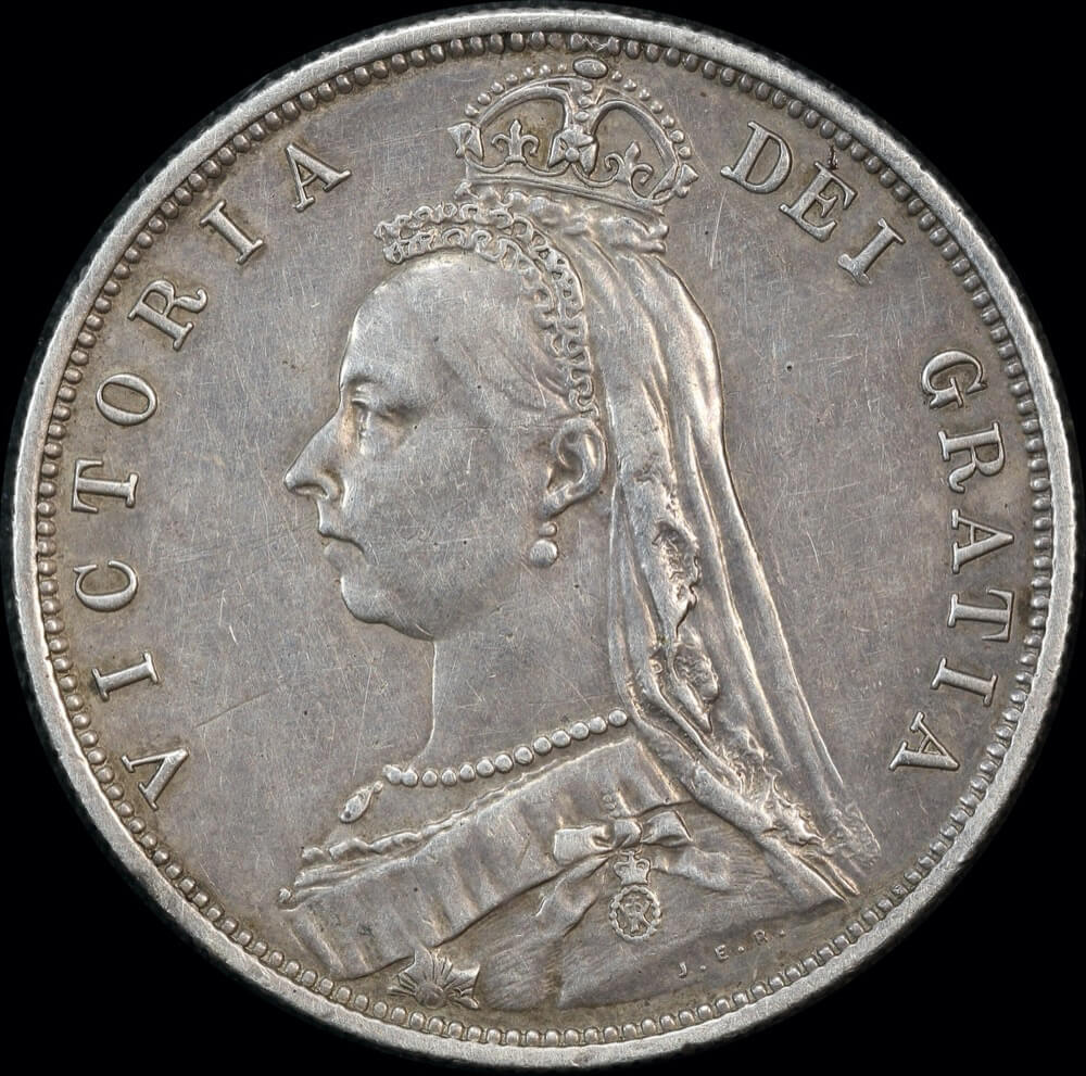1887 Silver Halfcrown Victoria S#3924 Extremely Fine product image