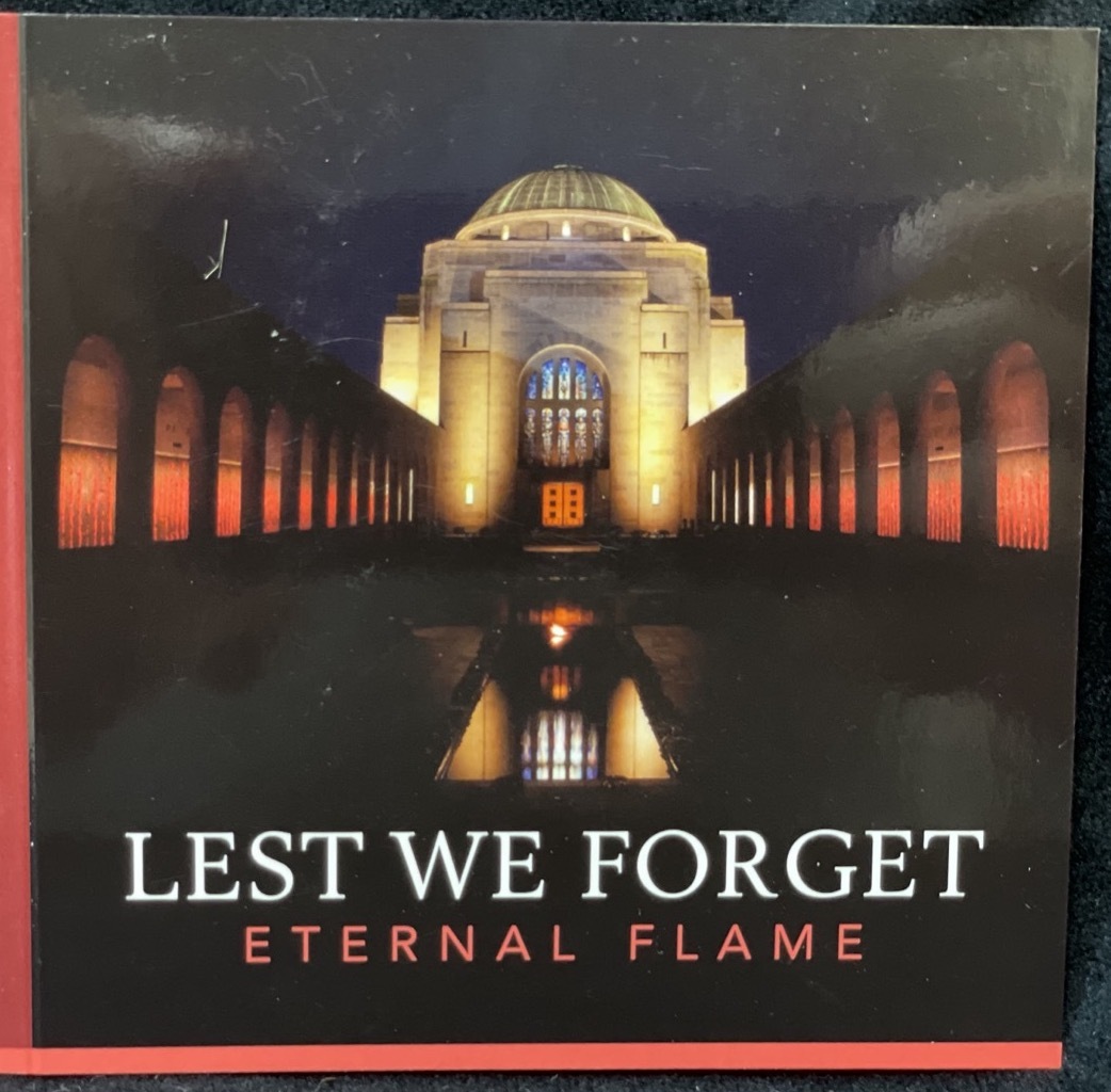2018 Coloured 2 Dollar Coin C Mintmark in Folder Lest We Forget Eternal Flame  product image