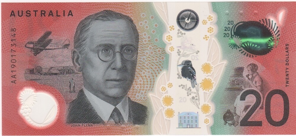 2019 $20 Note AA19 First Prefix Lowe / Fraser R426F Uncirculated product image