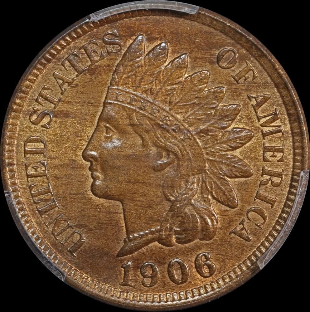 United States 1906 Indian Cent KM# 90a PCGS MS63BN product image