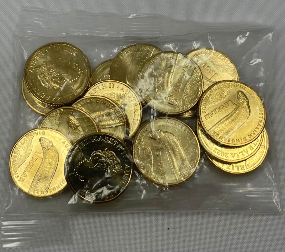 2022 $1 Security Bag of 20 Coins Australian Dinosaurs - Diamantinasaurus Matildae product image