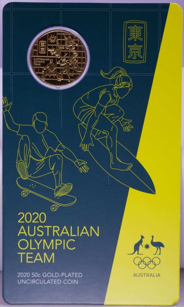 2020 Uncirculated Gold Plated 50c Coin Olympic Team product image
