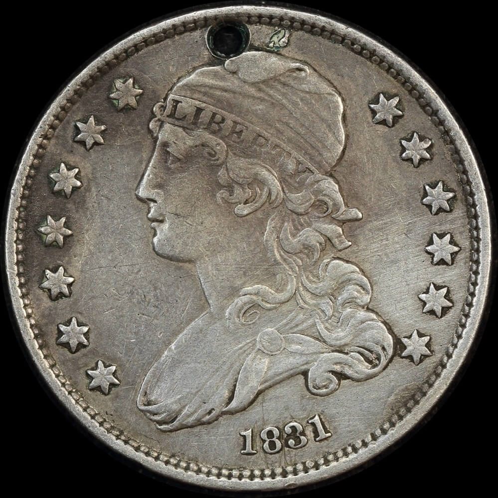 United States 1831 Capped Bust Quarter KM# 55 good VF product image