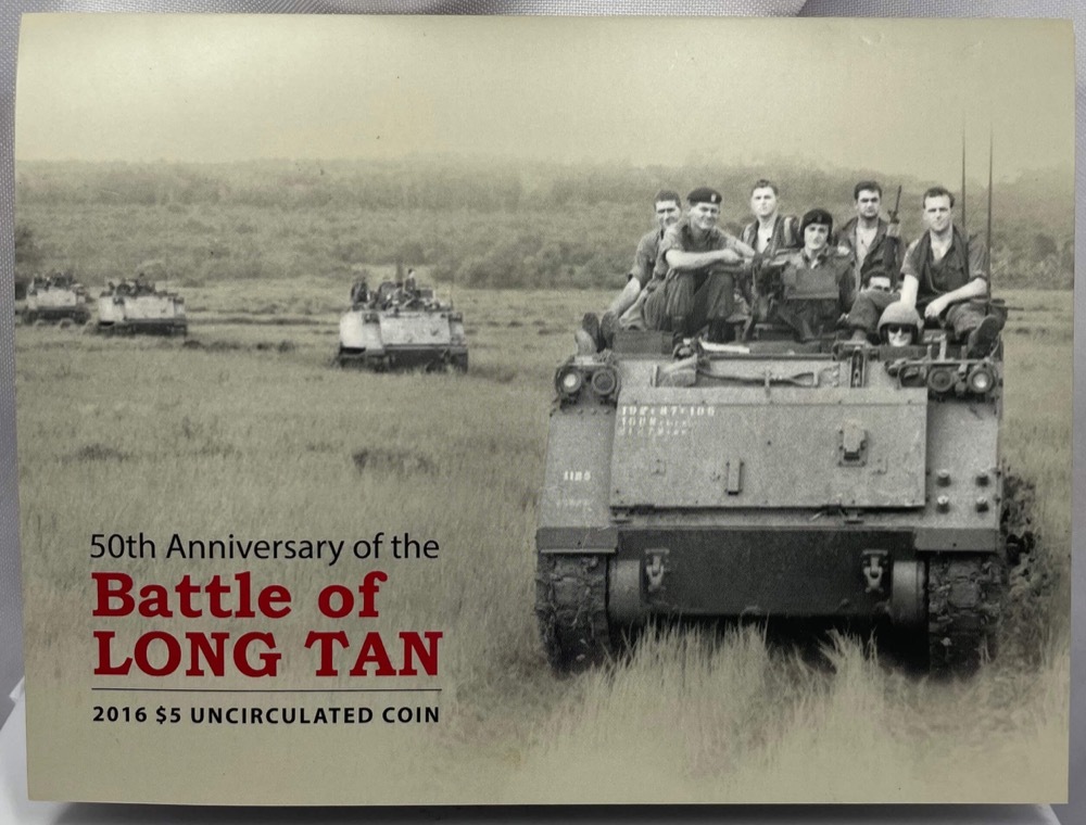 2016 Carded Five Dollar Uncirculated Coin 50th Anniversary of the Battle of Long Tan product image