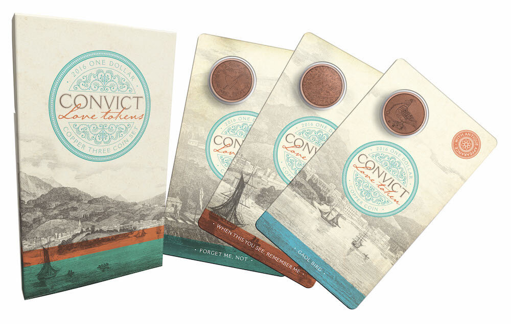 2016 Carded One Dollar Uncirculated Coin Set Convict Love Tokens product image
