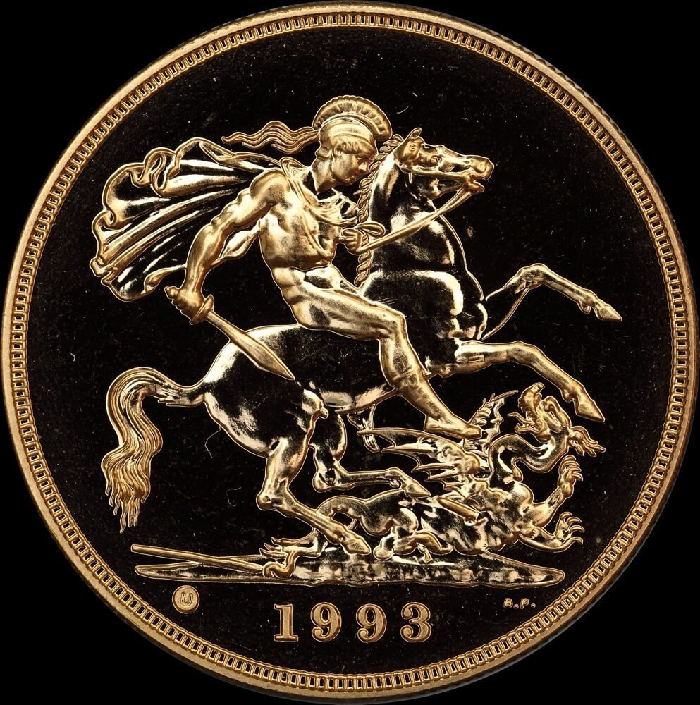 1993 Gold 5 Pounds Brilliant Uncirculated Coin S#SE3 product image