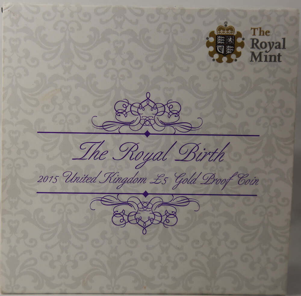 2015 Gold 5 Pounds Proof Coin The Royal Birth S#L40 product image