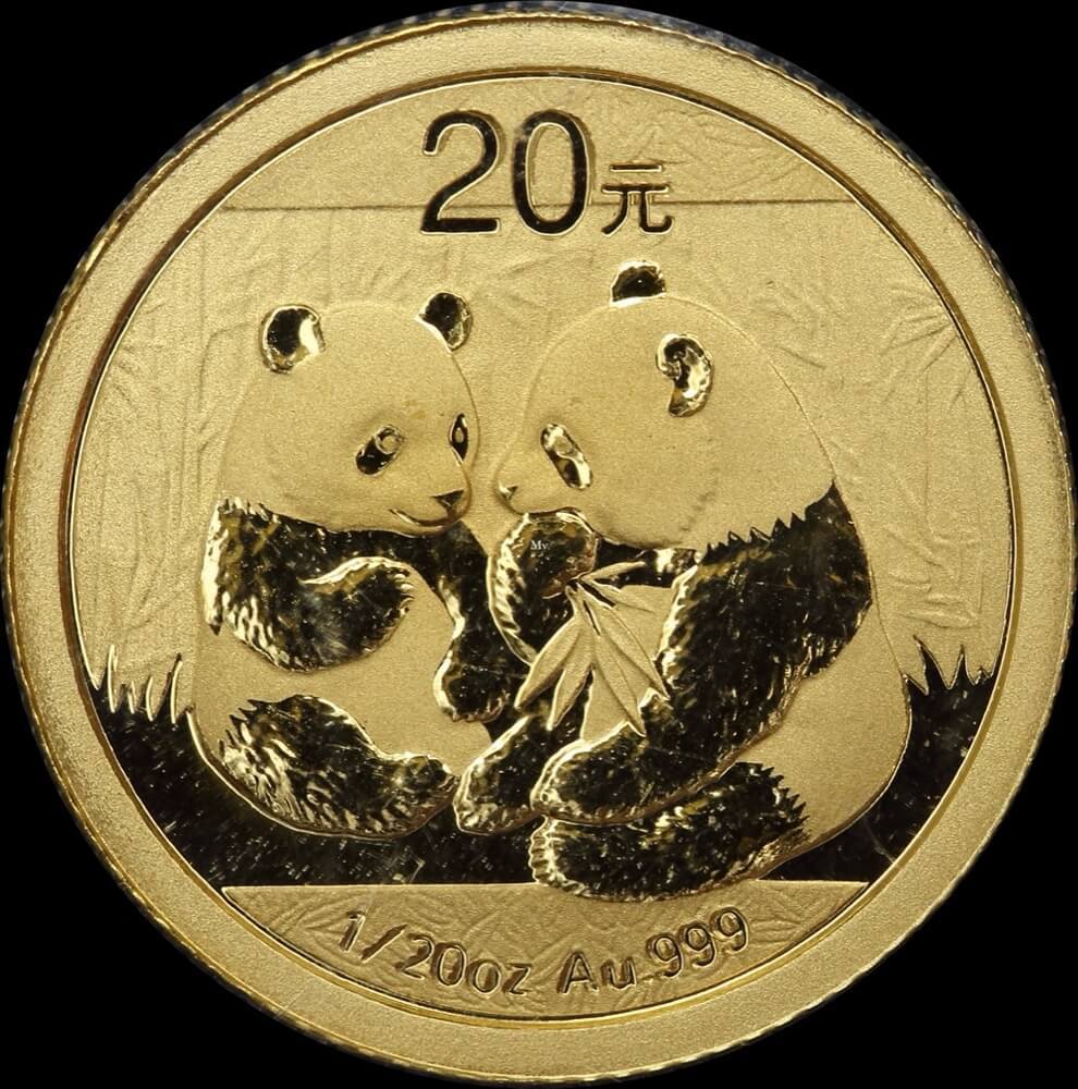 China 2009 Gold 20 Yuan 1/20oz Panda product image