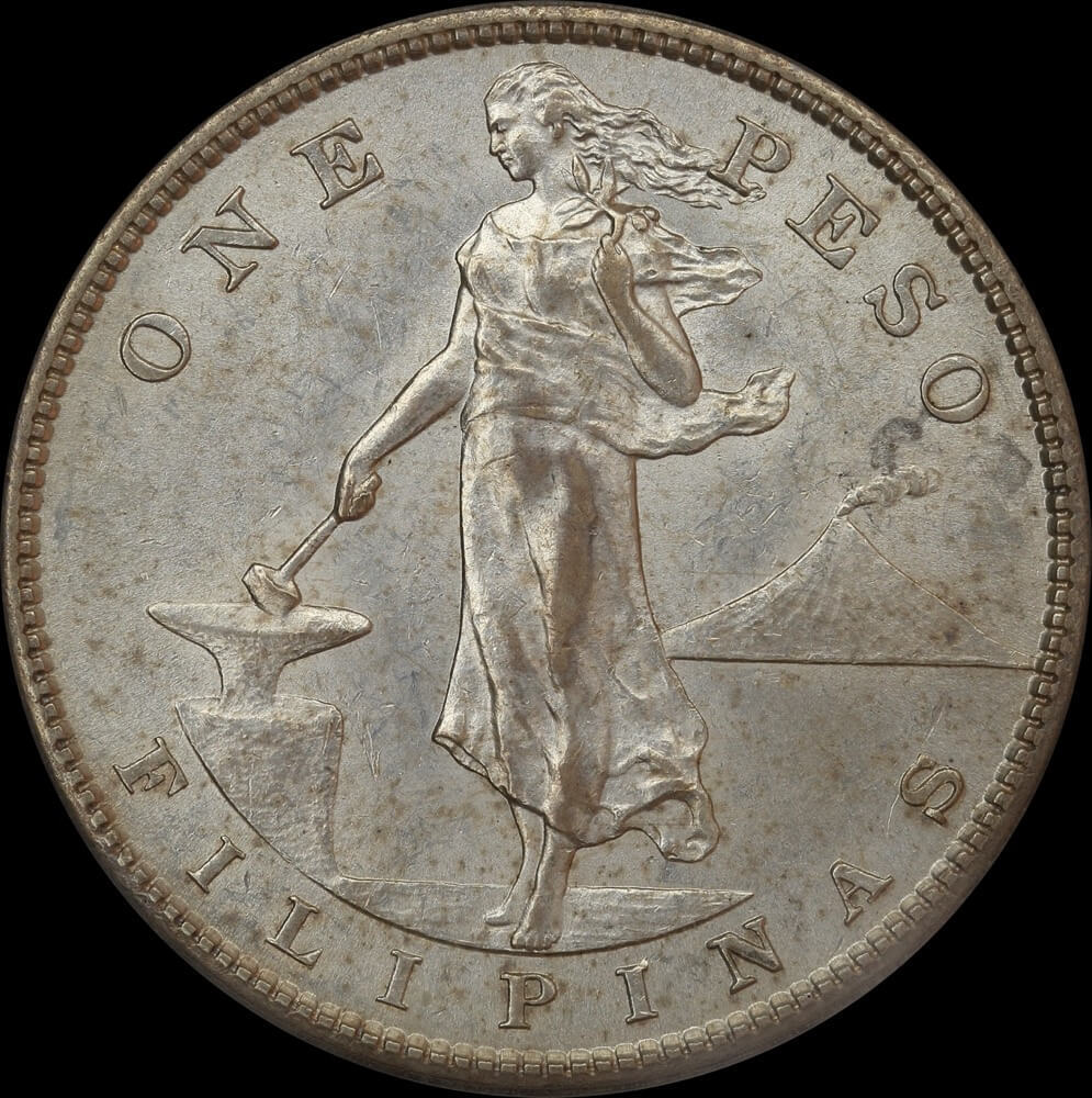 Philippines 1908-S Silver 1 Peso KM#168 PCGS AU55 product image