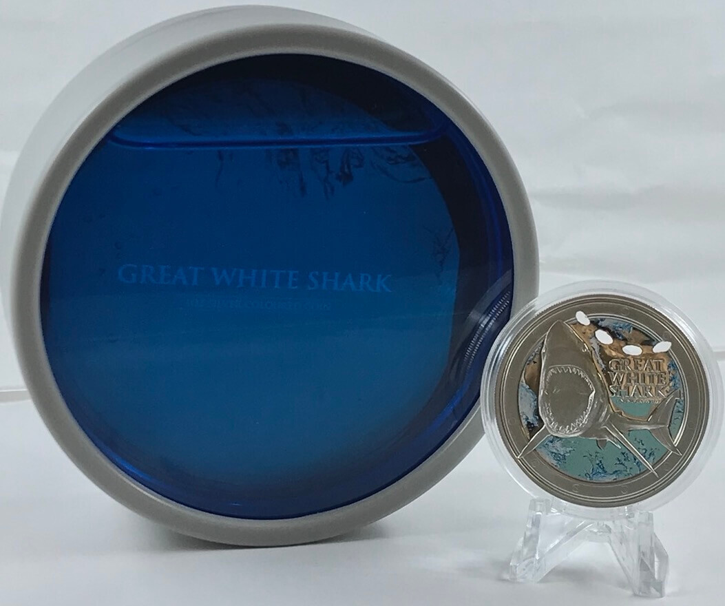 Niue 2012 Silver 1oz Proof Coin Great White Shark product image