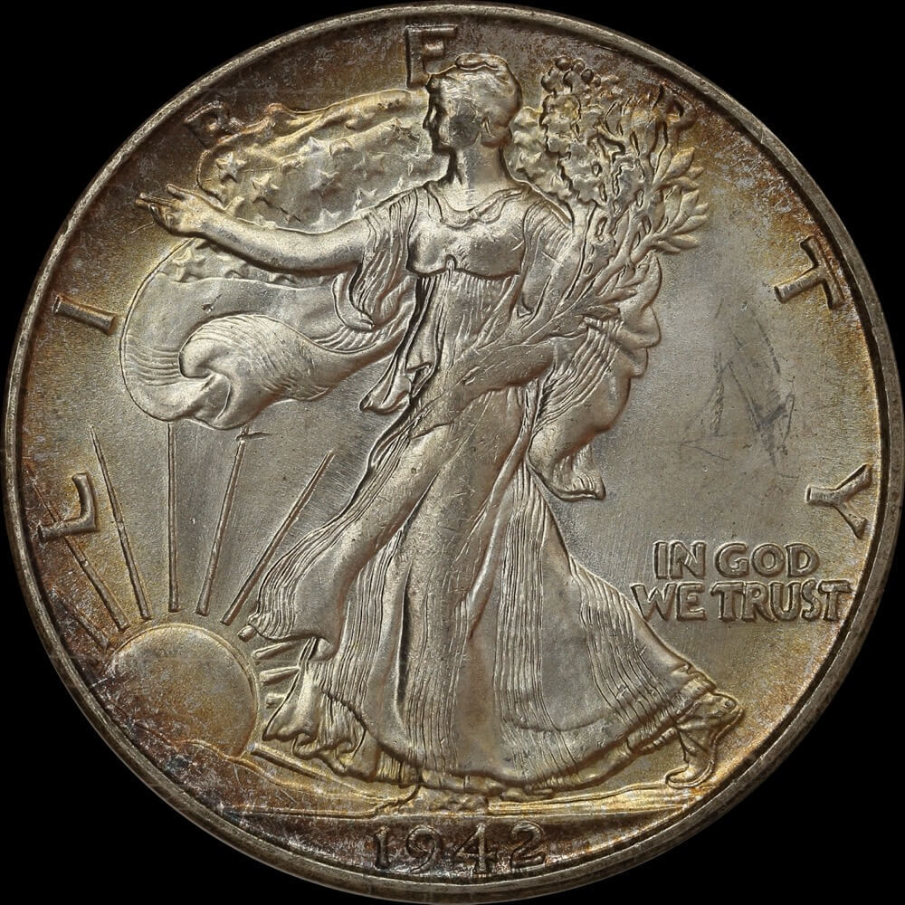 United States 1942-S Silver Half Dollar Walking Liberty NGC MS64 product image