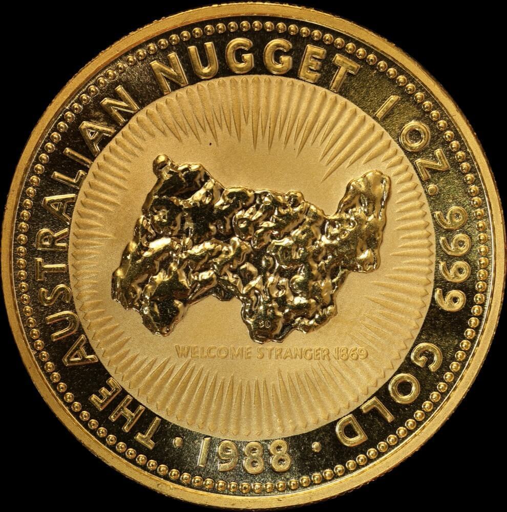1988 Gold One Ounce Specimen Coin Welcome Stranger Nugget product image