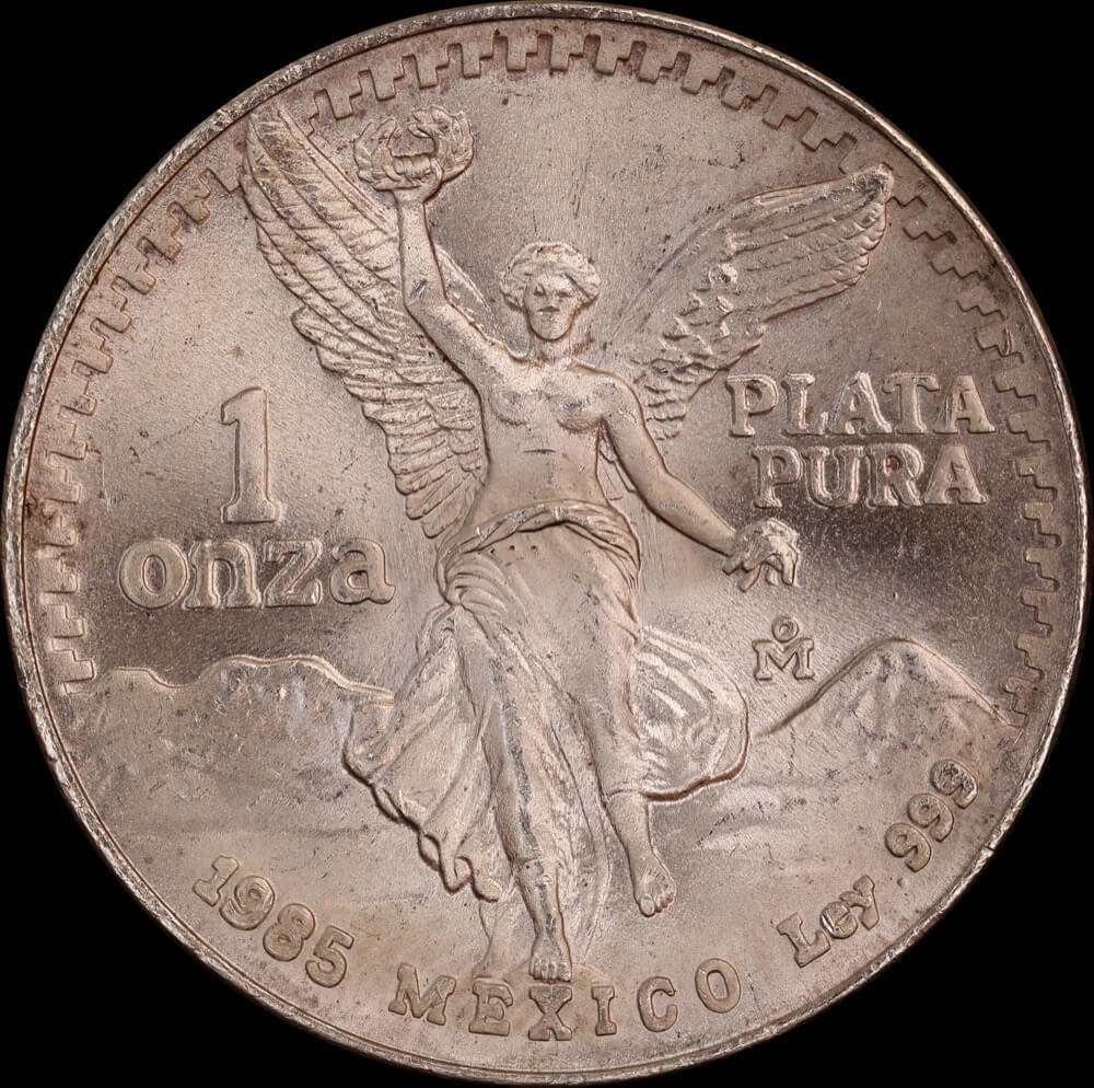 Mexico 1985 Silver 1 Ounce Plata Pura KM# 494.1 Uncirculated product image