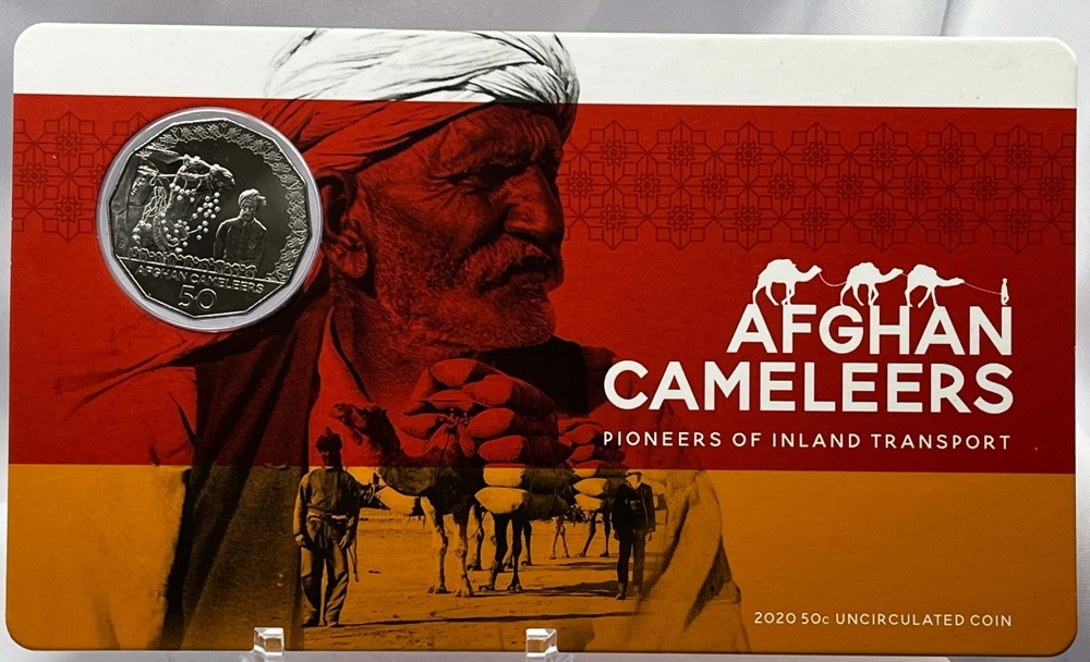 2020 Carded 50 Cent Uncirculated Coin Afghan Cameleers - Pioneers product image