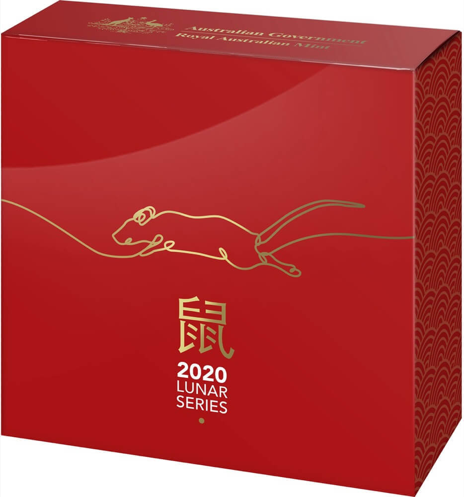 2020 Silver 5 Dollar Coin Lunar Rat Domed Coin product image
