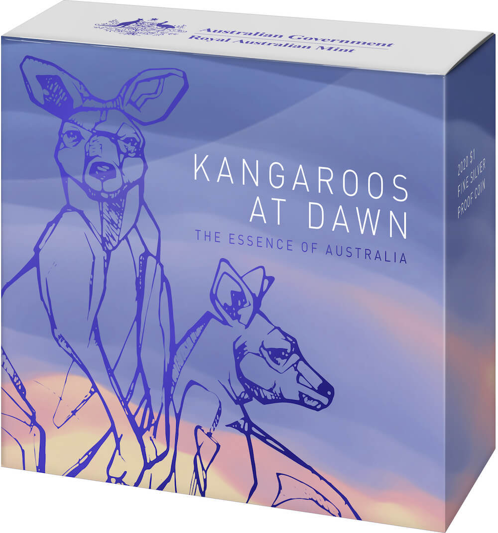 2020 Silver 1 Dollar Proof Coin Kangaroos at Dawn product image