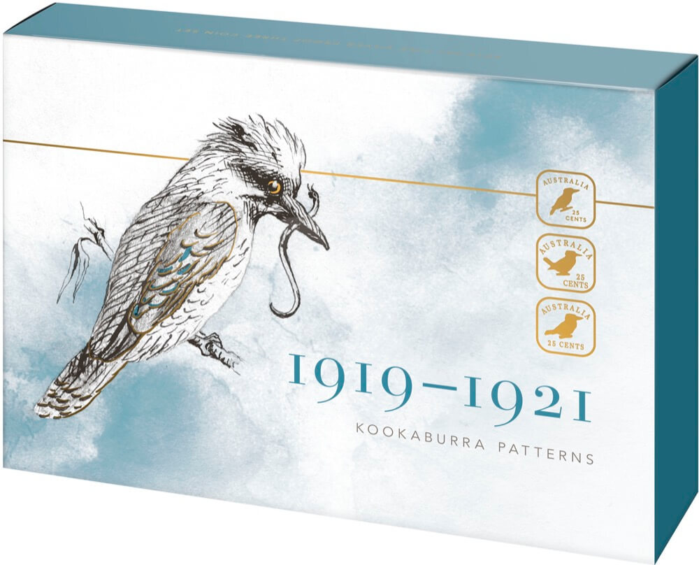 2019 Silver 25C Proof 3 Coin Set Kookaburra Patterns product image