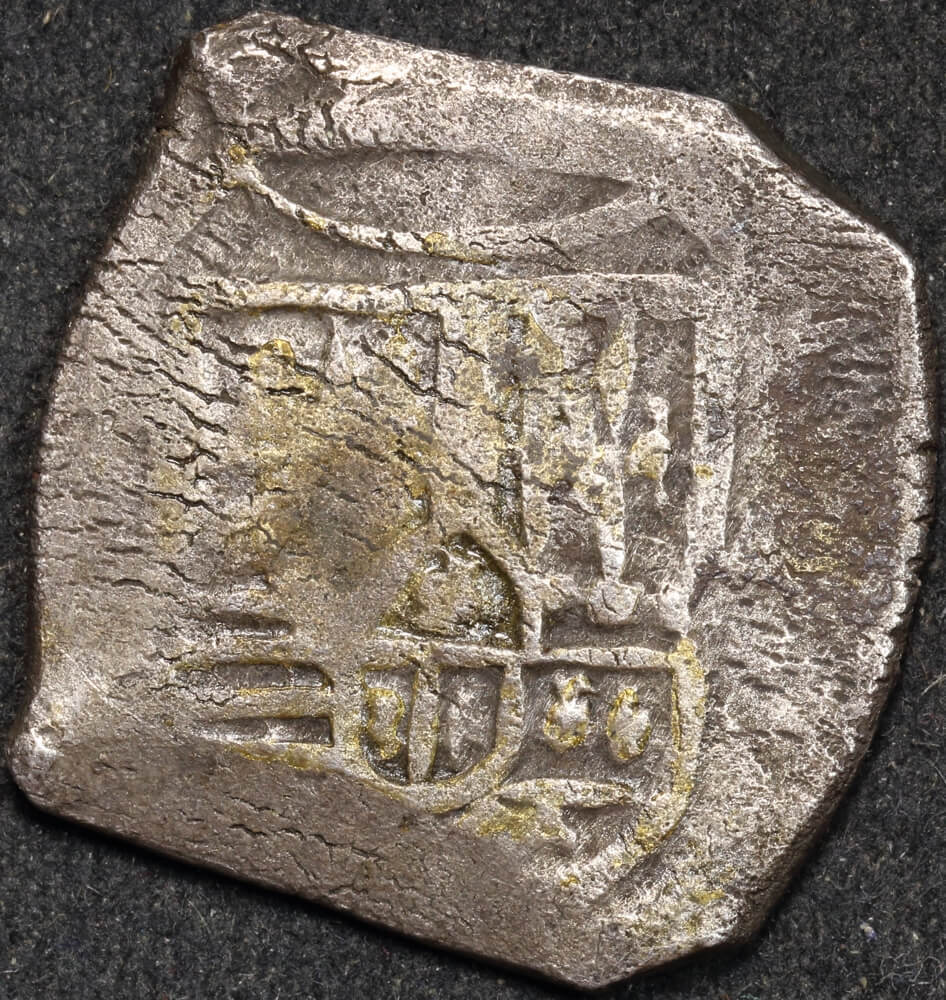 Mexico 1634-1655 Silver 4 Reales Y# 526 Fine Ex Gilt Dragon Shipwreck product image