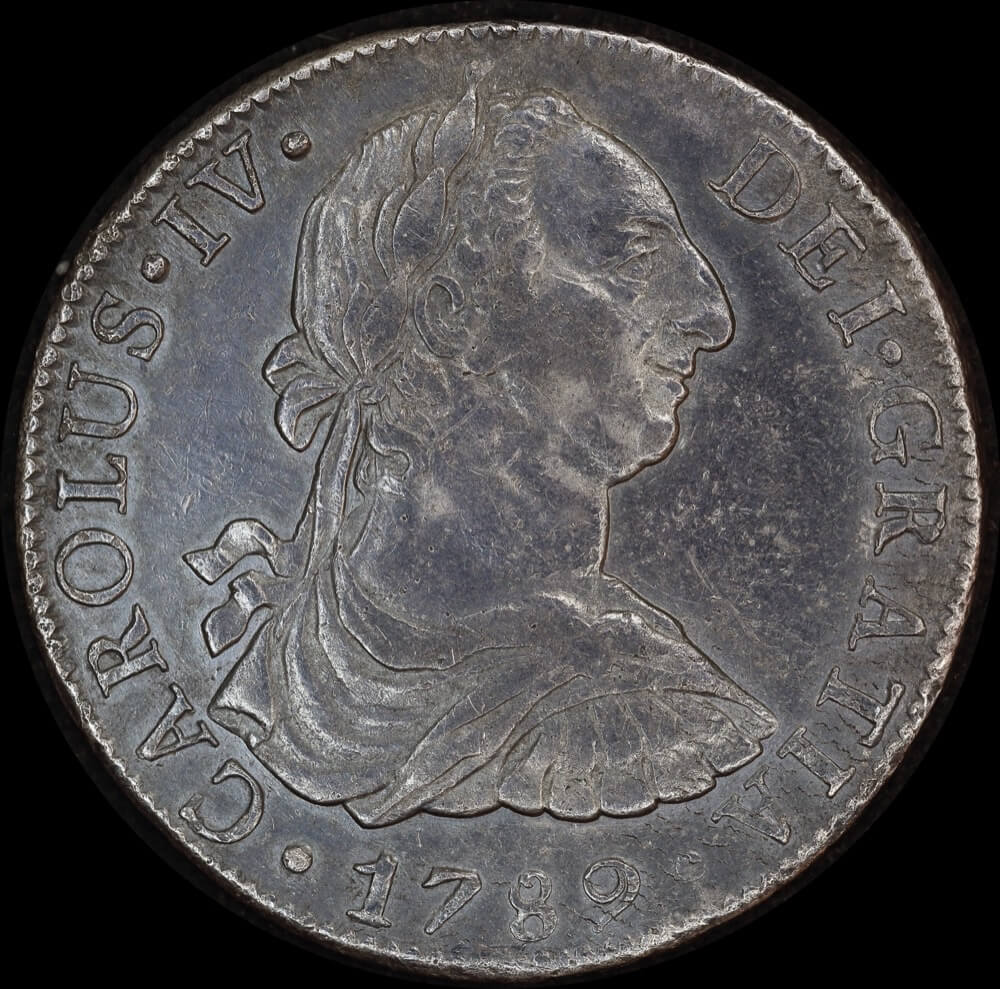 Mexico 1789 Silver 8 Reales ex Rapid shipwreck KM# 107 good VF product image