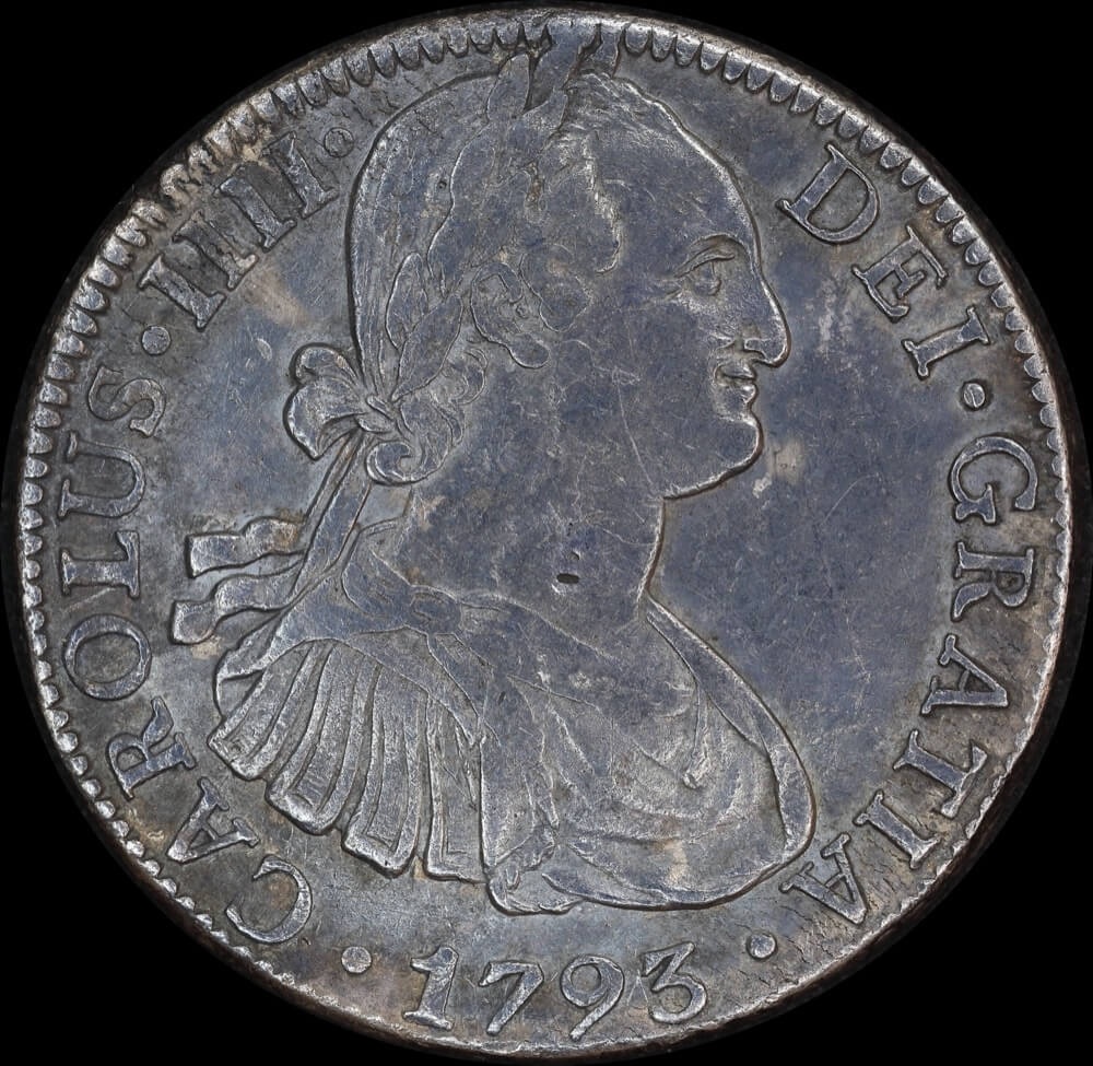 Mexico 1793 Silver 8 Reales ex Rapid shipwreck KM# 109 about VF product image