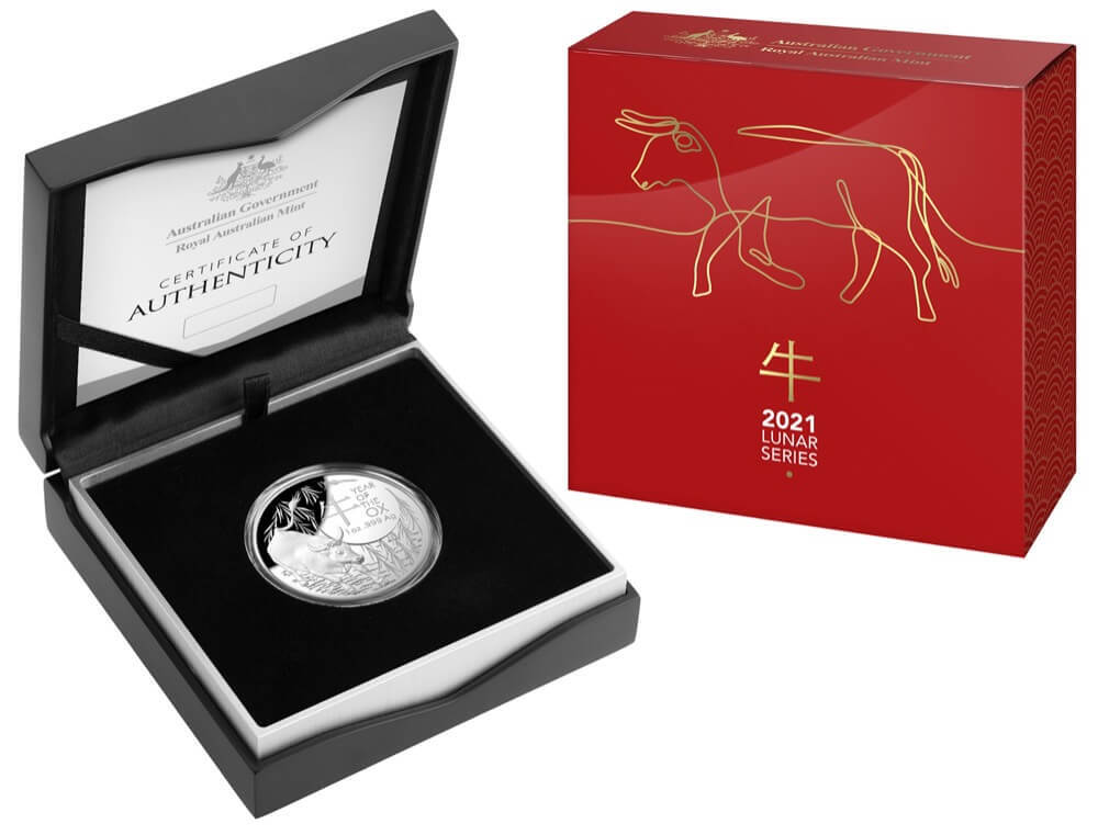 2021 Silver $5 Coin Domed Proof Year of the Ox product image