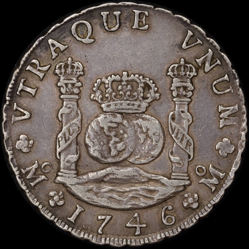 Mexico 1746 Silver 8 Reales / Pillar Dollar KM# 103 good VF product image