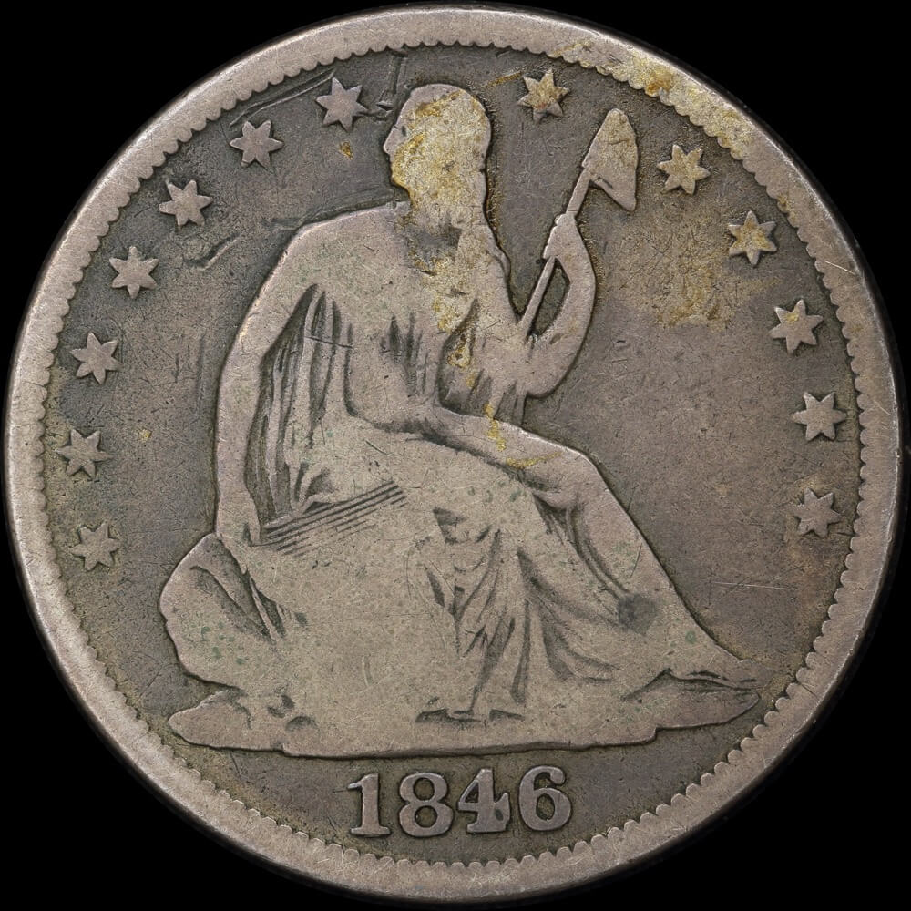 United States 1846-O Silver Seated Liberty Half Dollar KM# 68 about VF product image
