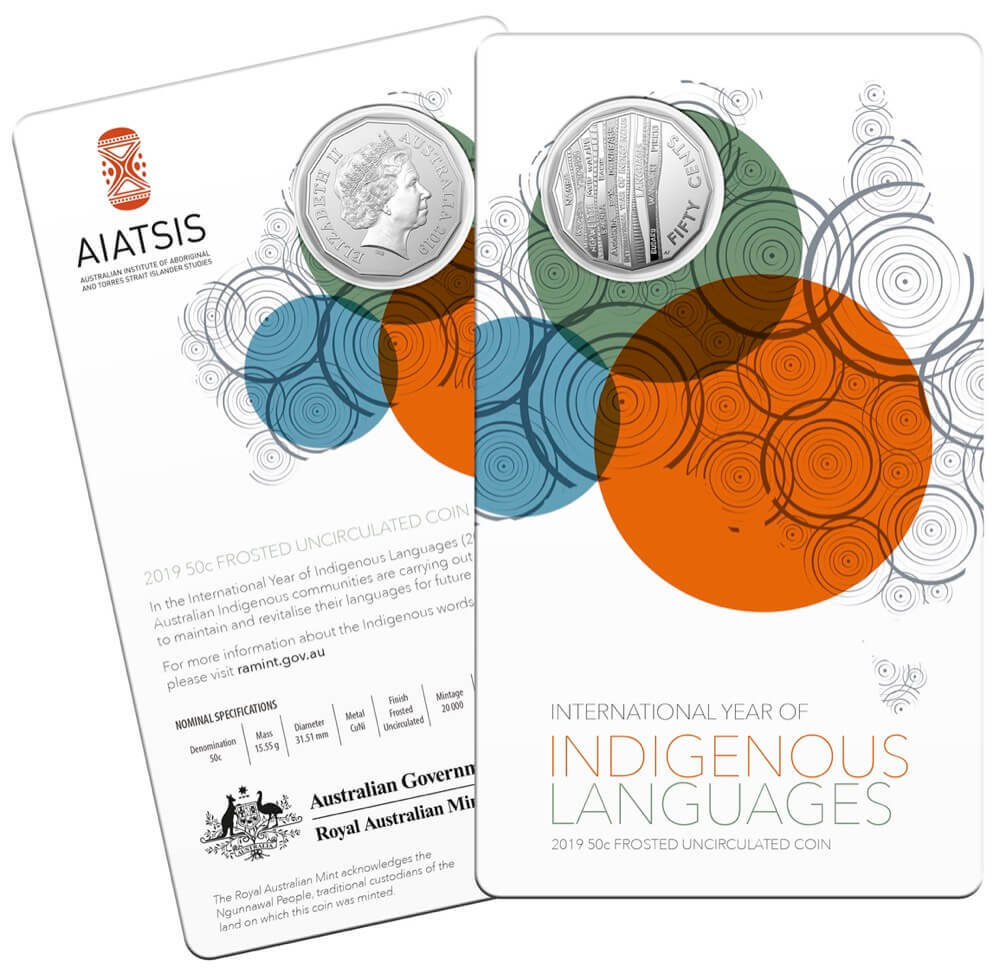2019 50 Cent Frosted Uncirculated Coin Indigenous Languages product image